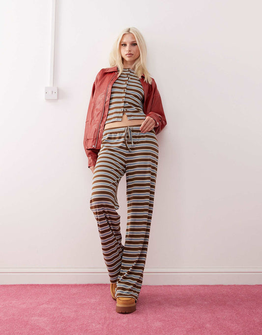 Relaxed Rib Stripe Trouser
