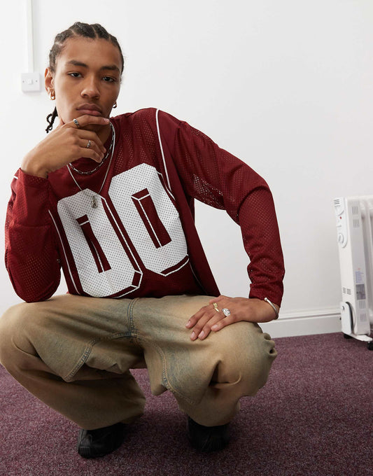 Long Sleeve Airtex Printed Top