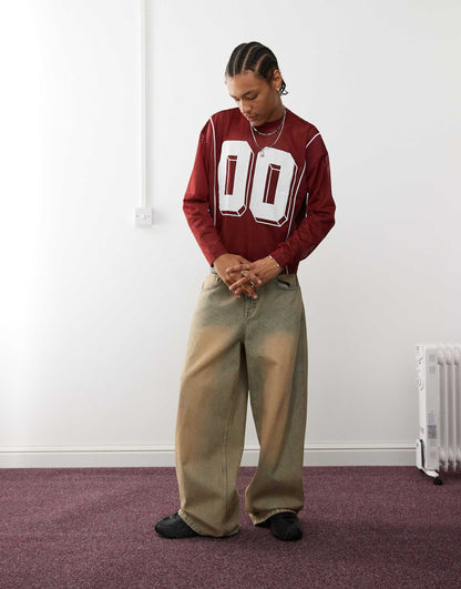Long Sleeve Airtex Printed Top
