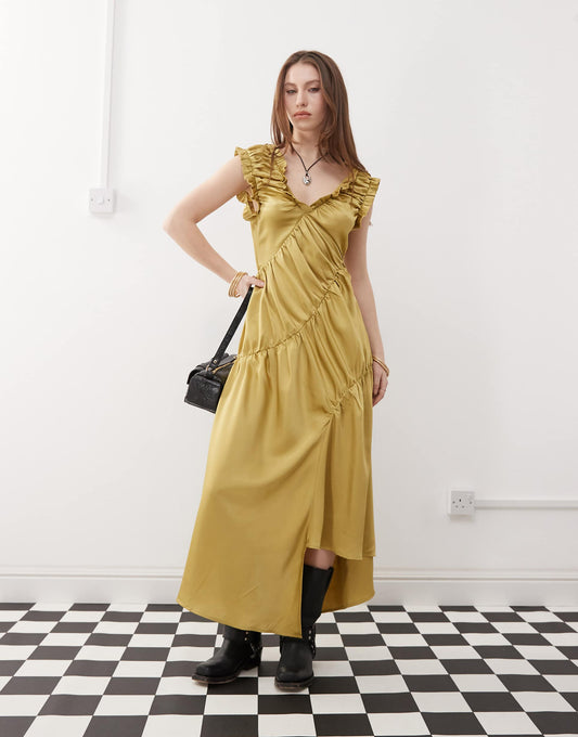 Maxi Dress With Ruched Detailing