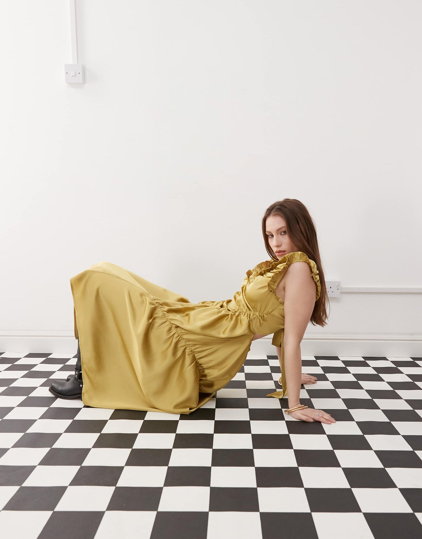 Maxi Dress With Ruched Detailing
