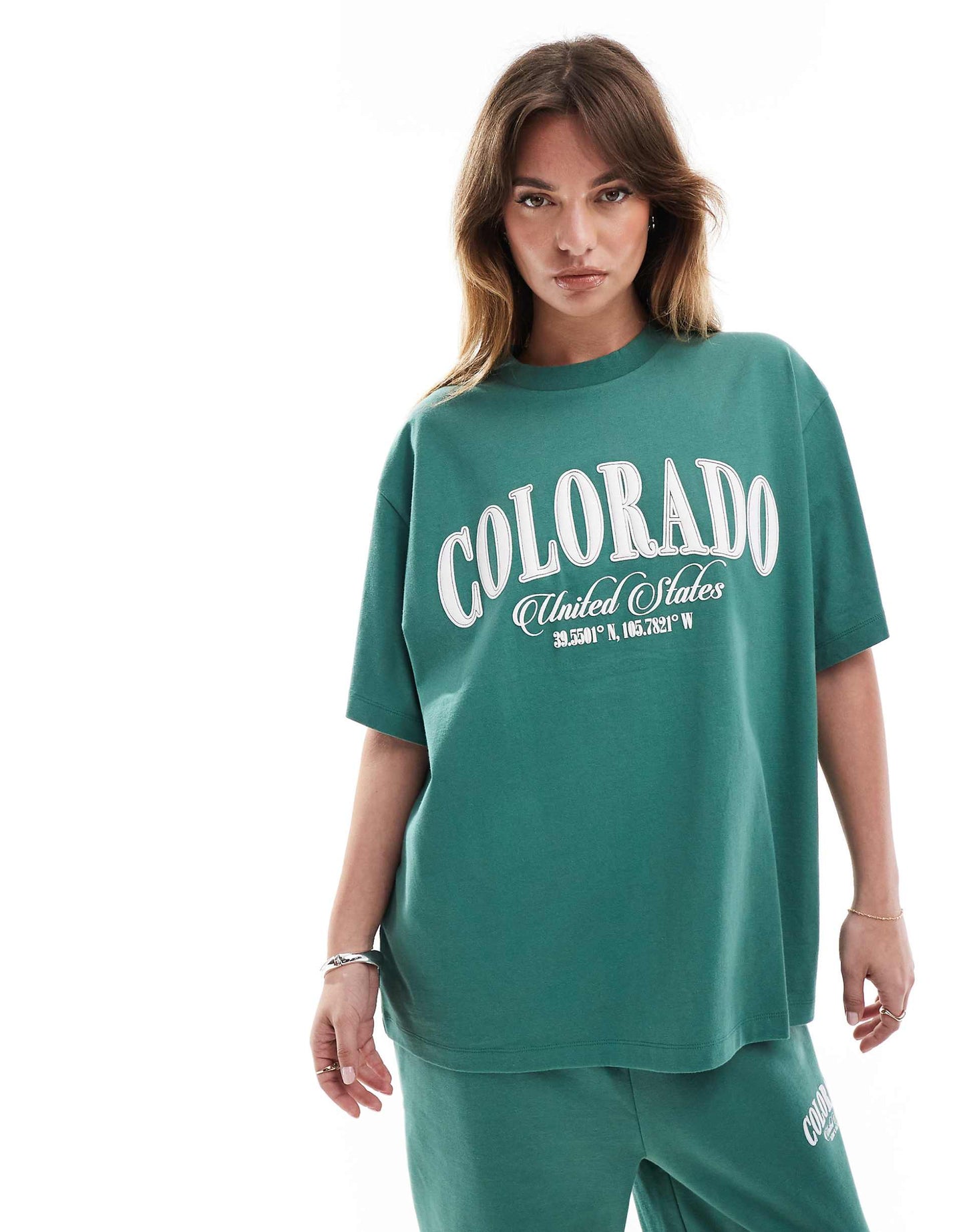 Oversized T Shirt With Colorado Graphic