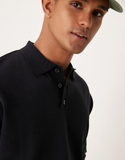 Relaxed Boxy Fit Knitted Polo