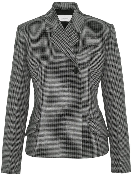 Shepherd'S-Check Double-Breasted Blazer