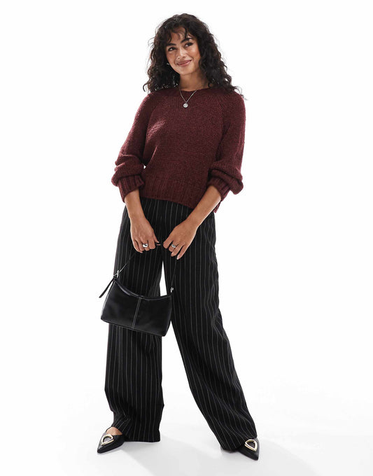 Knitted Crew Neck Loose Knit Jumper