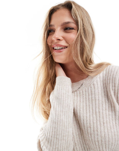 Knitted Ribbed Jumper