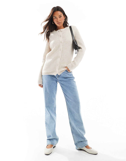 Knitted Ribbed Oversized Cardigan