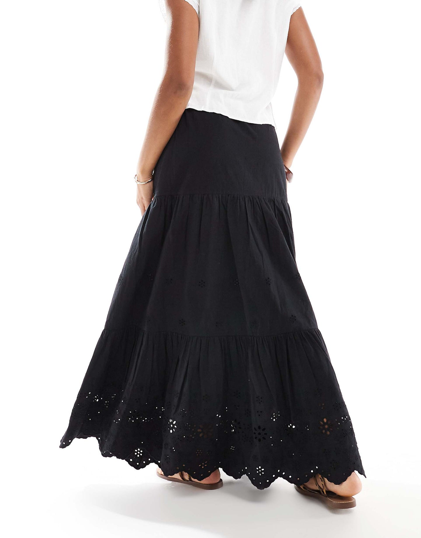 Cutwork Cotton Maxi Skirt