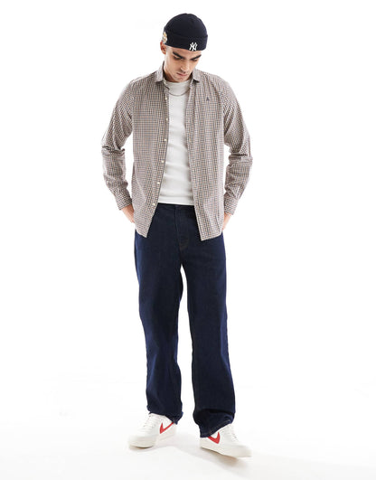 Butler Checks Shirt In Off White Check