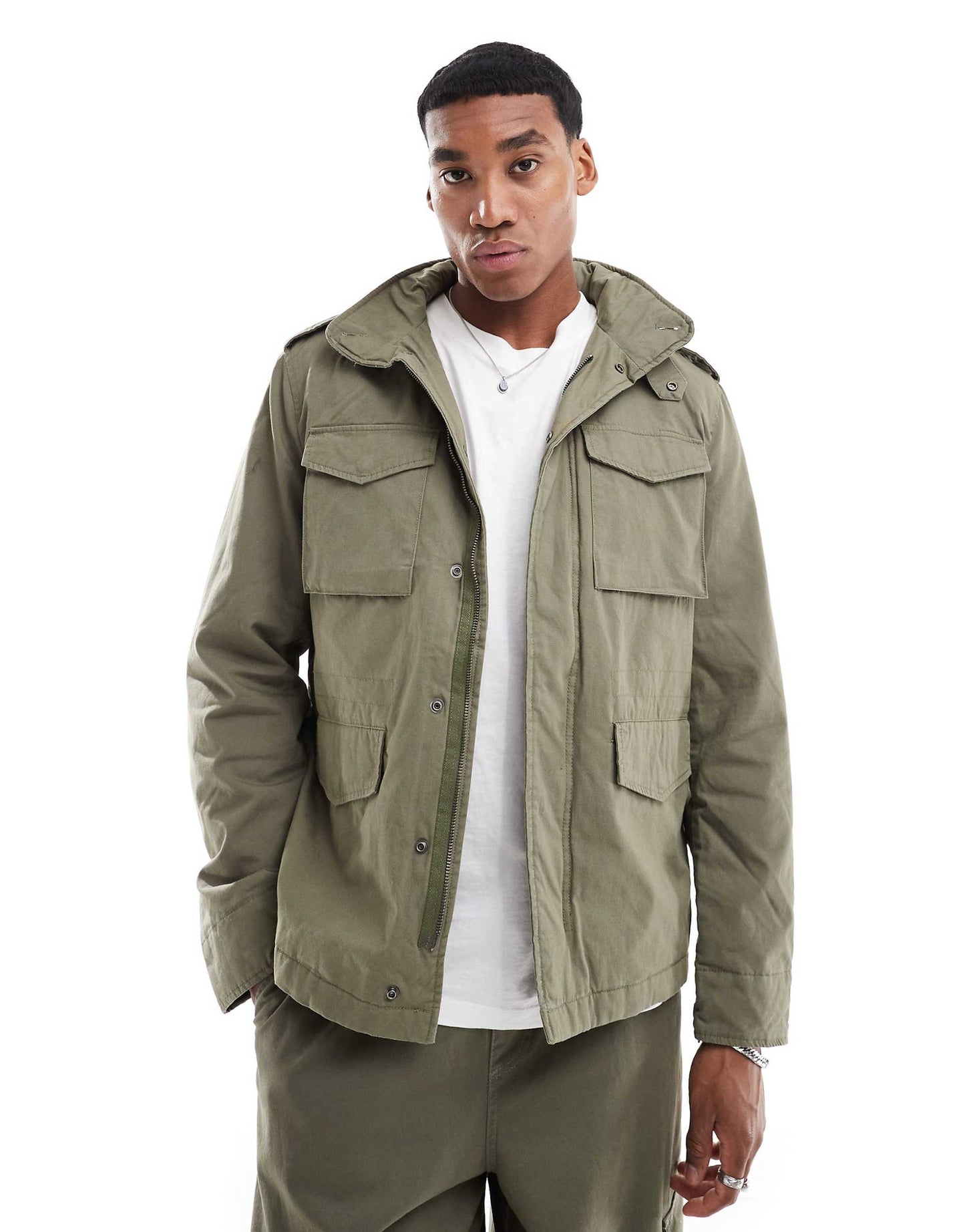 Military Jacket In Khaki