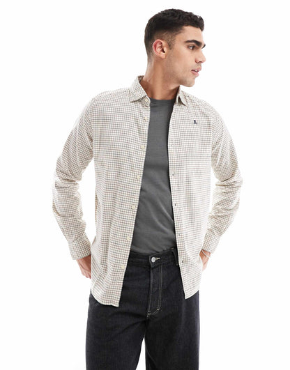 Country Shirt In Off White Check