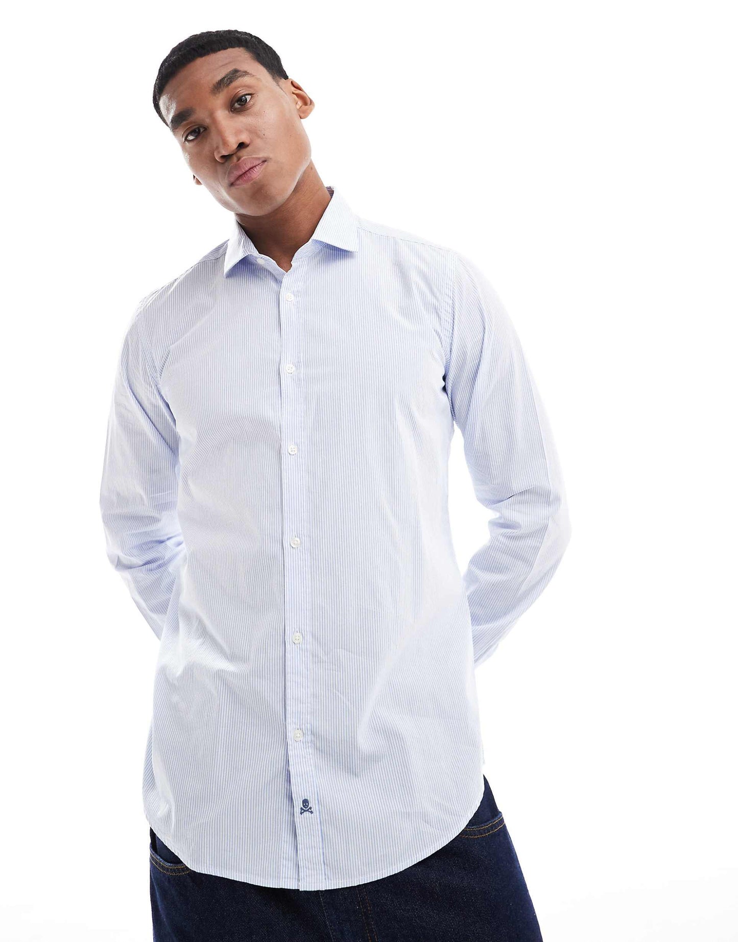 Fancy Shirt In White Stripes