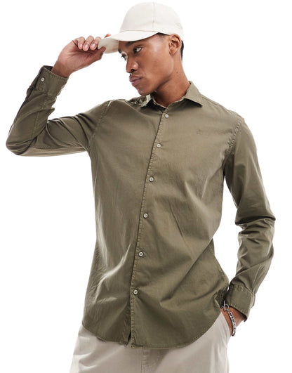 Atle Shirt In Dark Khaki