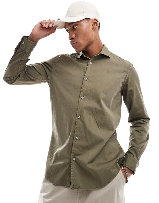 Atle Shirt In Dark Khaki