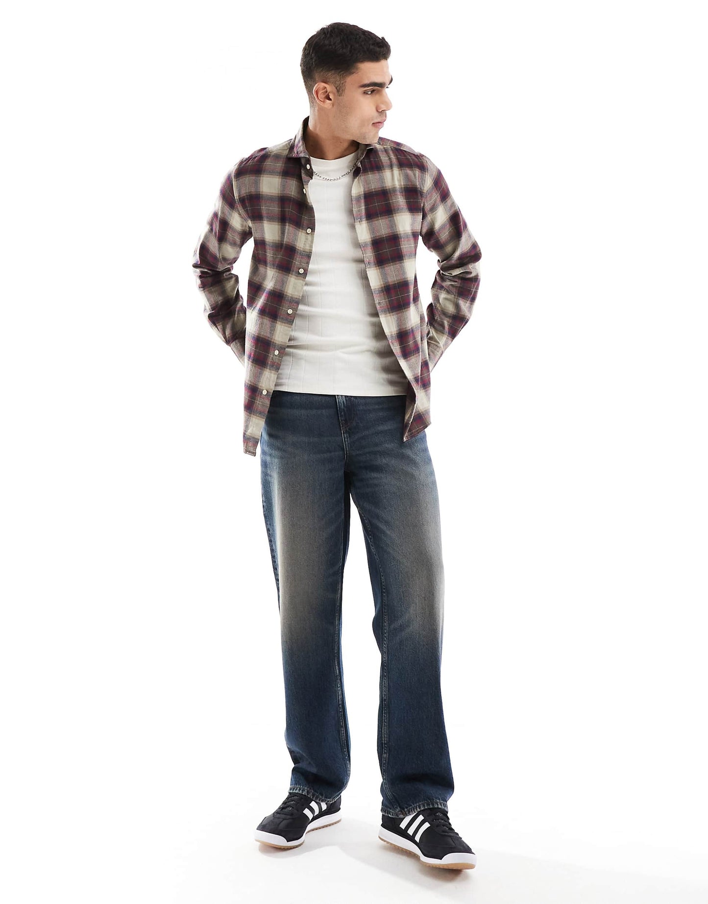 Ferdinad Winter Shirt In Taupe Check