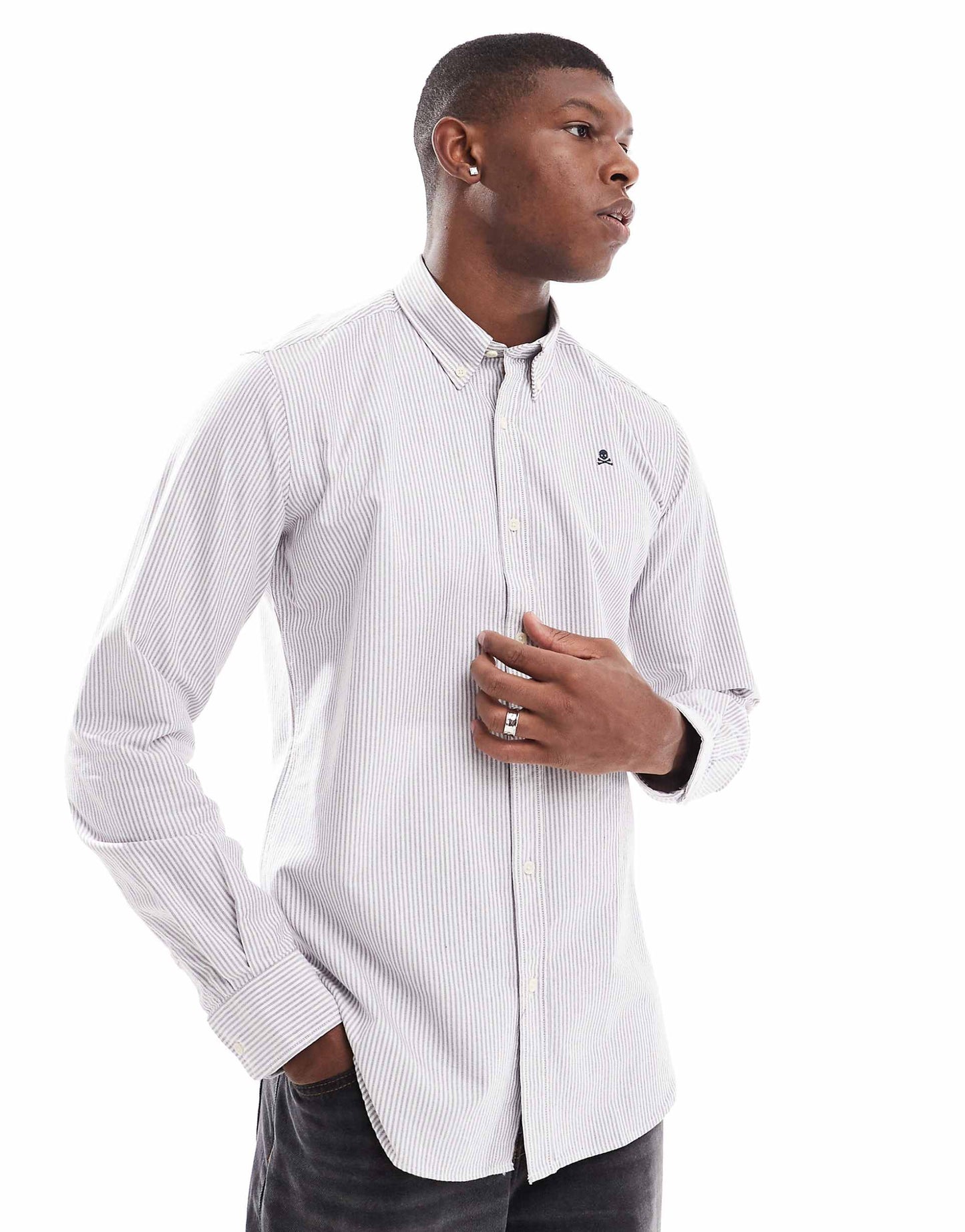 New Oxford Shirt In Burgundy Stripes