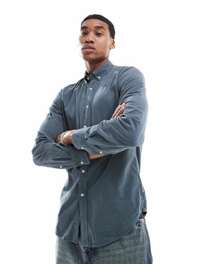 Corduroy Shirt In Dark Green