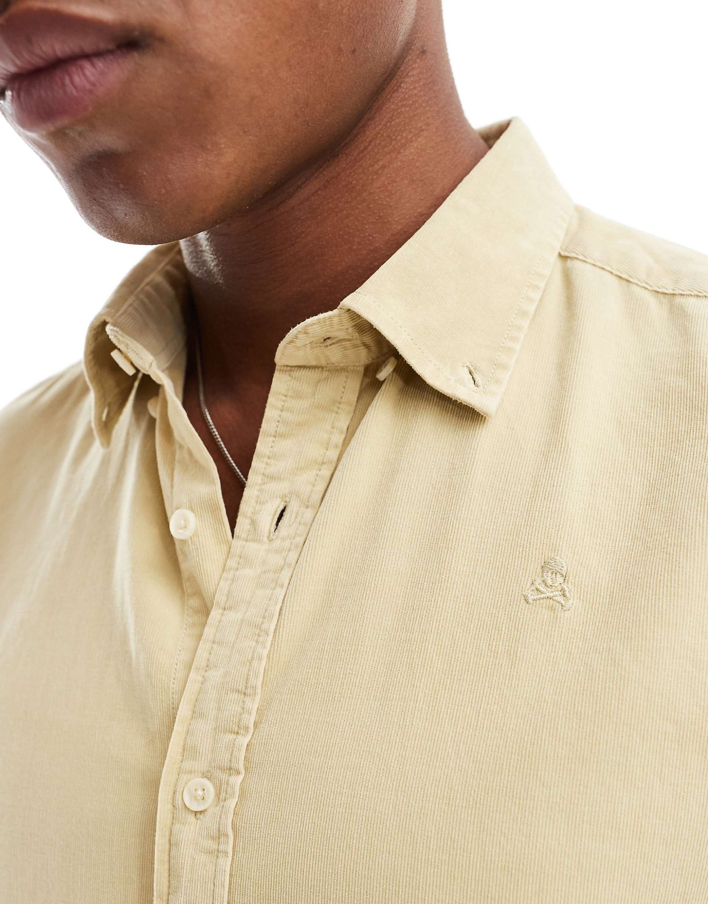 Corduroy Shirt In Melon