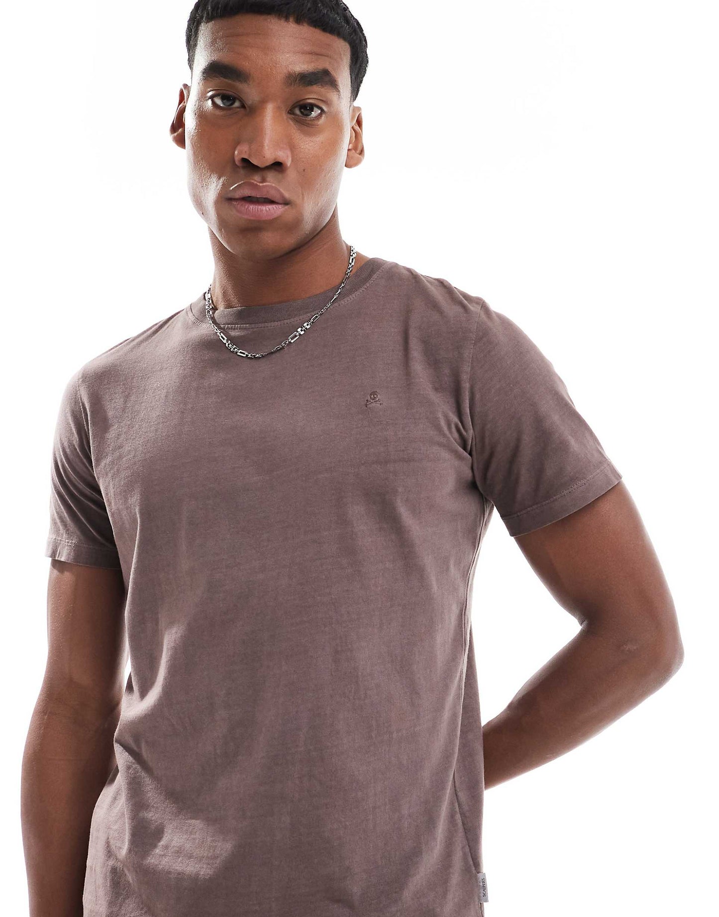 Skull Tee In Burgundy