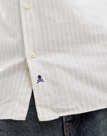 Abbot Shirt In Light Green Stripes