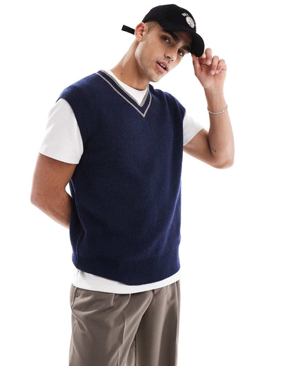 Icon Austen Vest In Navy