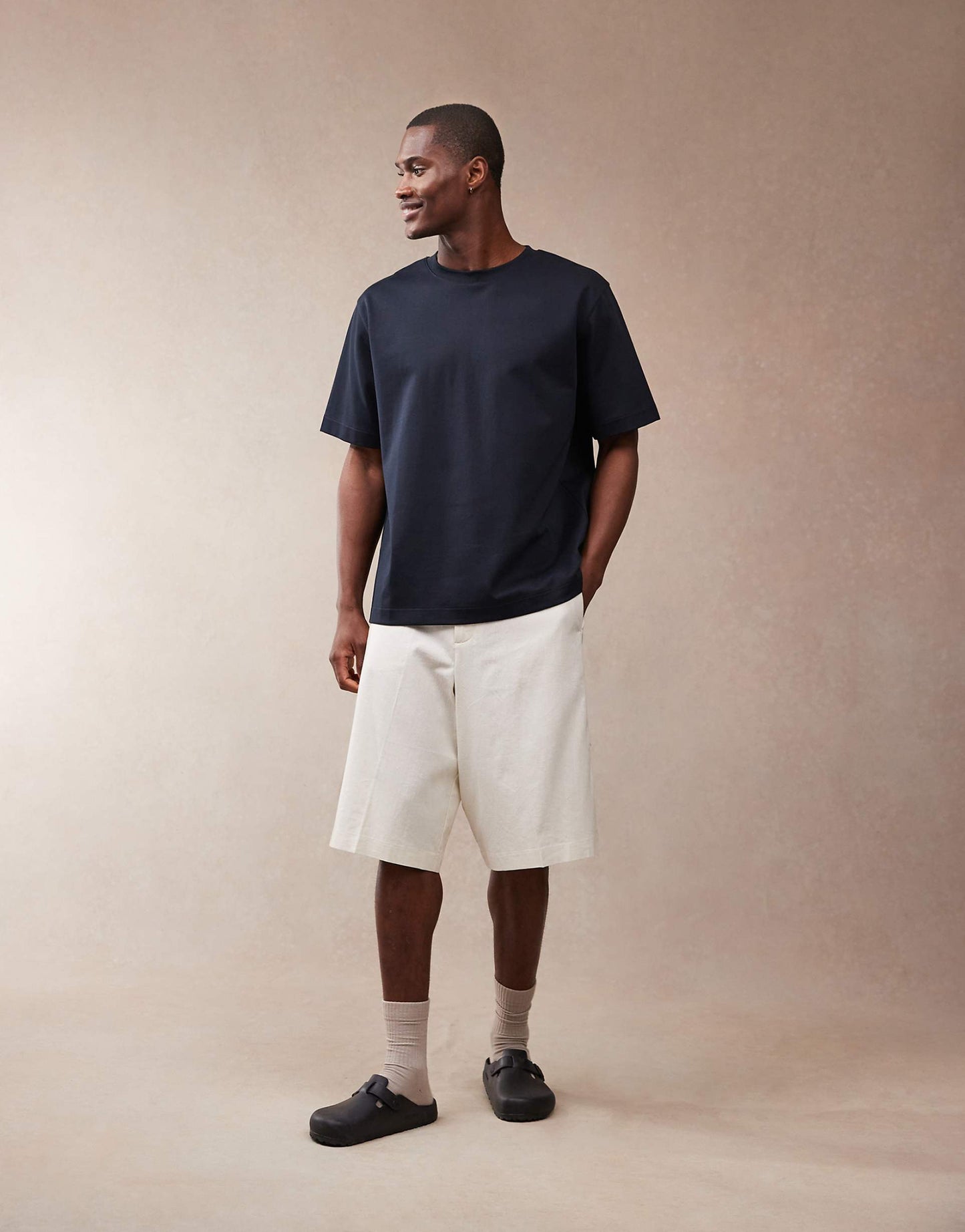 Smart Oversized Bermuda Linen Blend Shorts