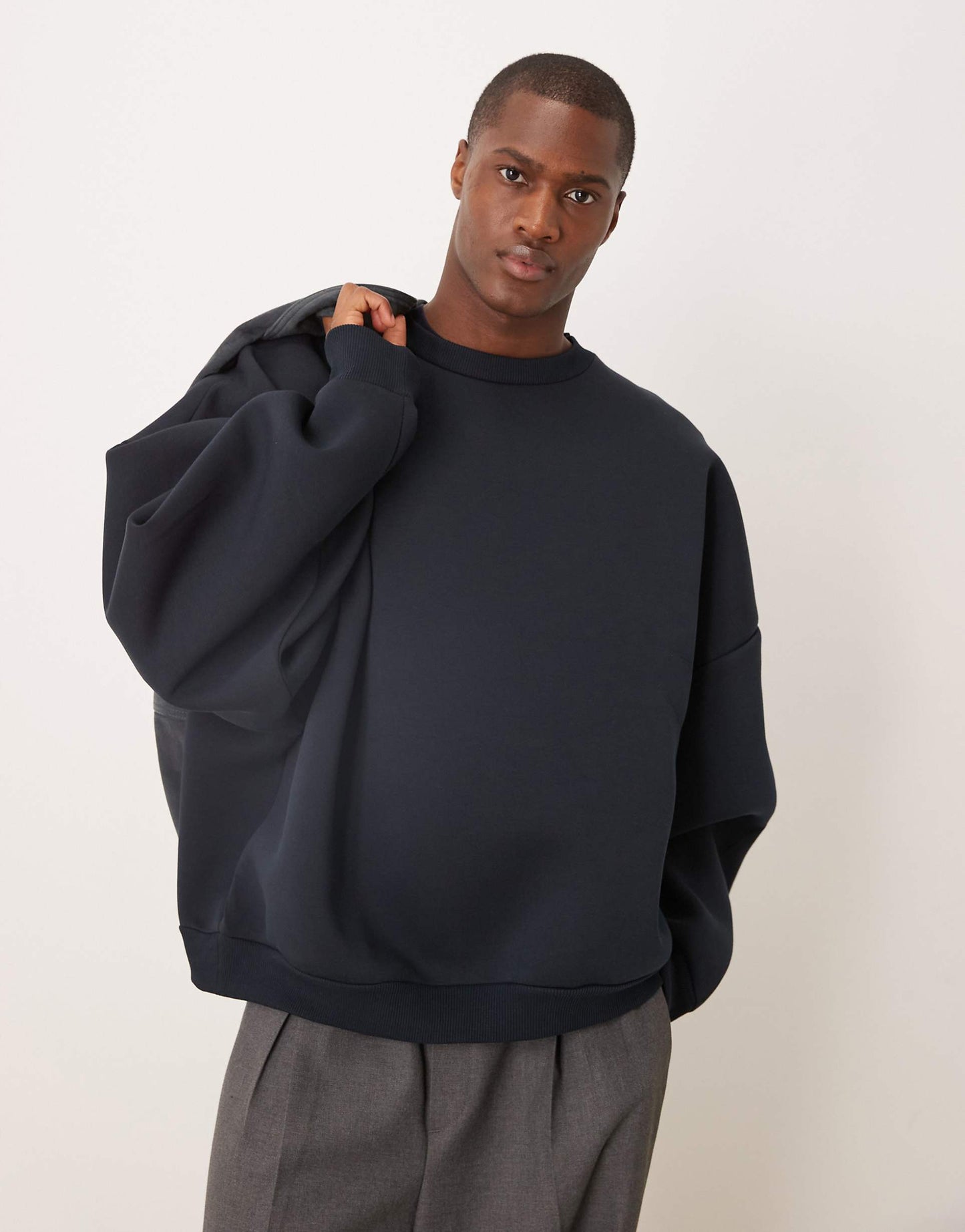 Heavyweight Extreme Oversized Scuba Sweatshirt Navy