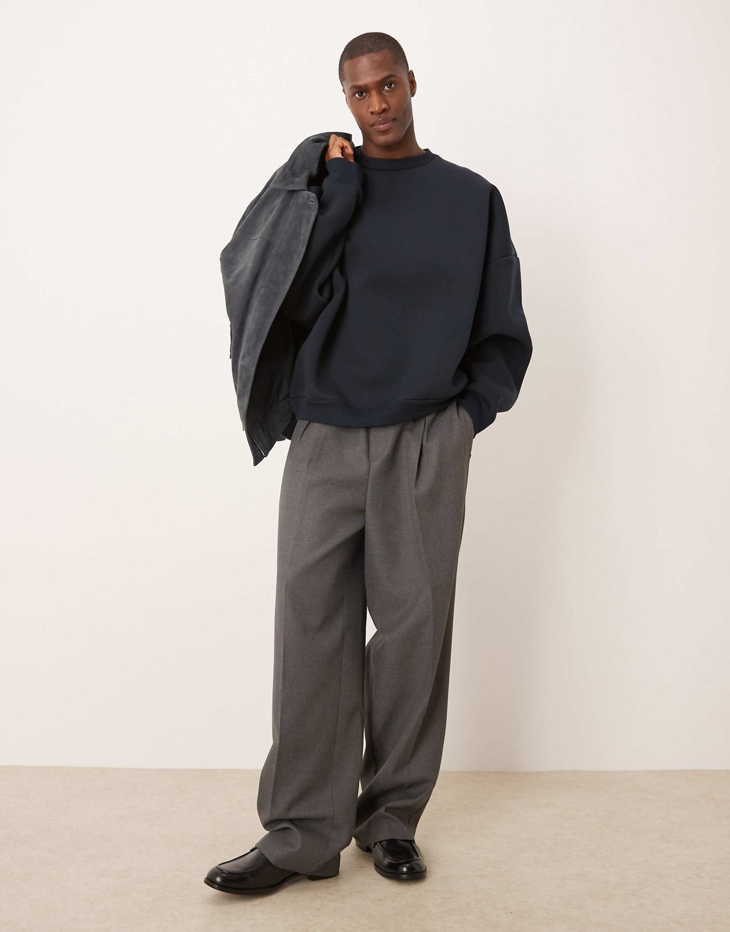 Heavyweight Extreme Oversized Scuba Sweatshirt Navy