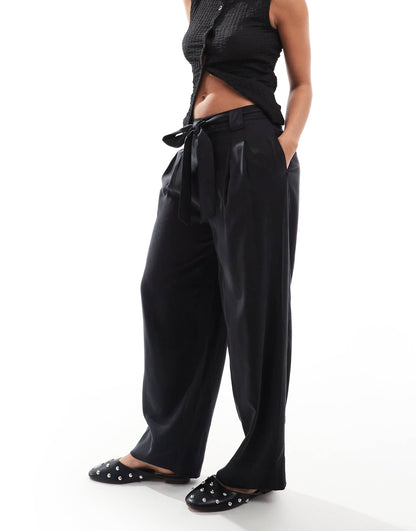 Soft Belted Ankle Grazer Trousers