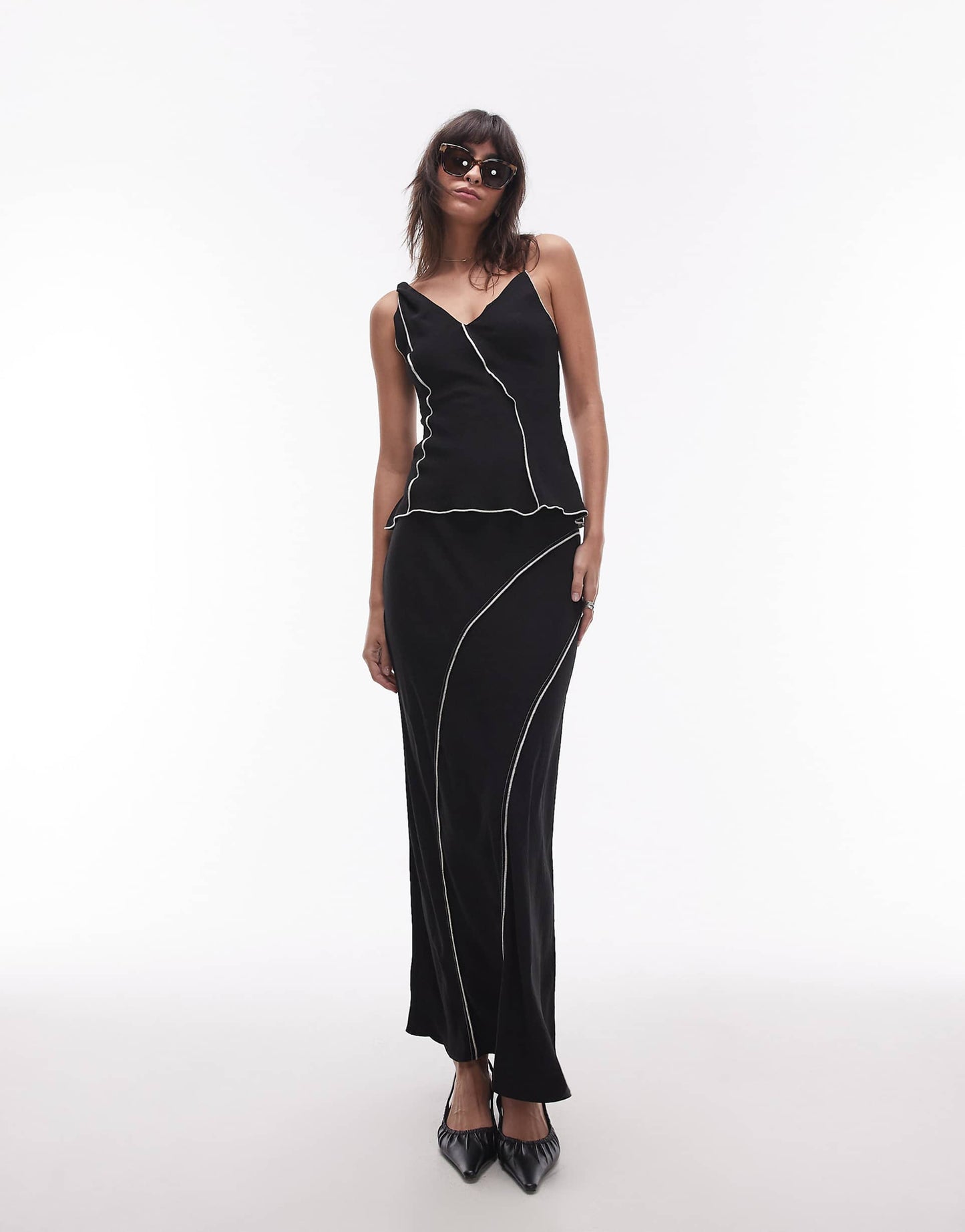 Co-Ord Twist Strap Raw Edge Cami