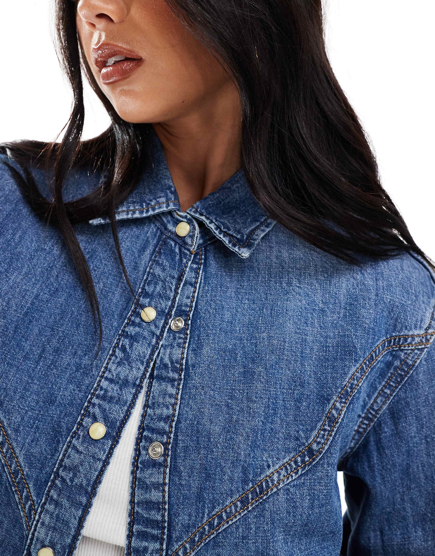 Western Detail Denim Shirt