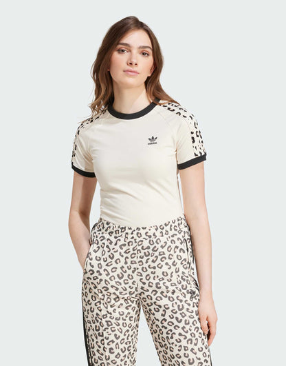 Leopard 3-Stripes T-Shirt