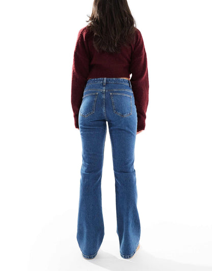 Mid Rise Flare Jeans