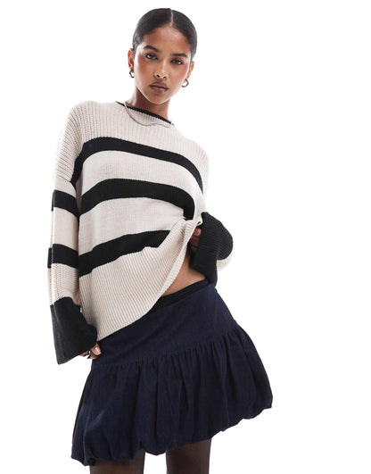 Stripes Jumper In Black Stripes