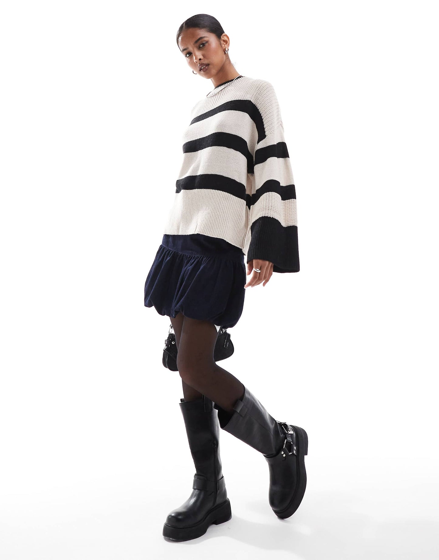 Stripes Jumper In Black Stripes