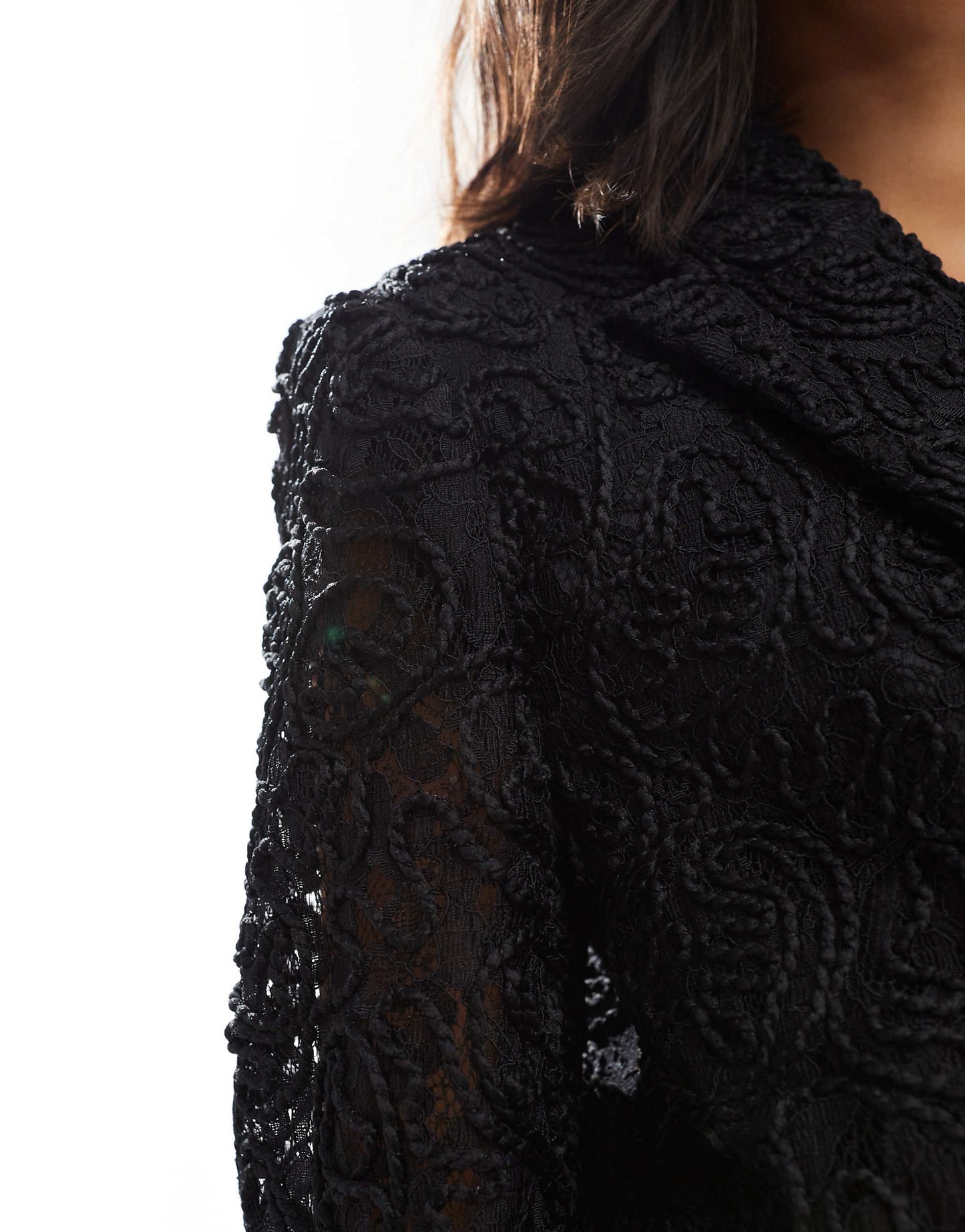 Lace Blazer In Black