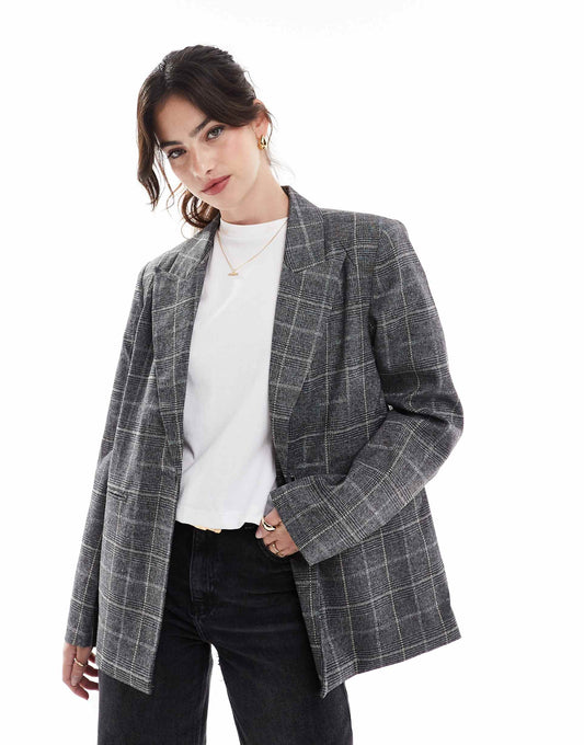 Check Blazer In Blackcheck