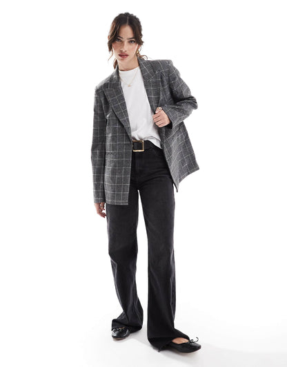 Check Blazer In Blackcheck