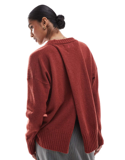 Joy Back Jumper In Dark Orange