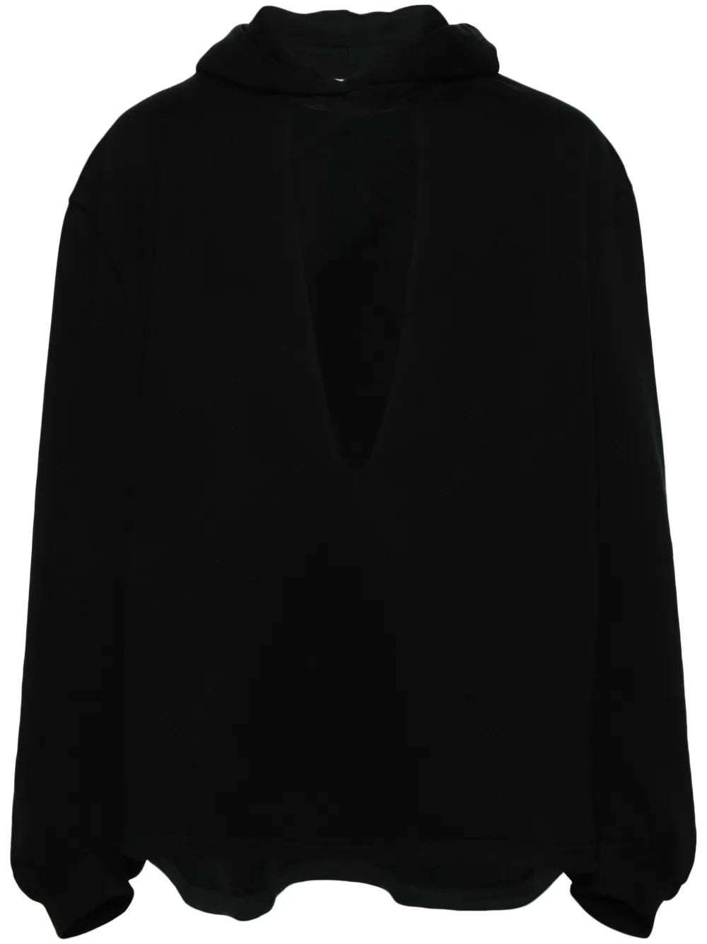 Plunge-V Cotton Hoodie
