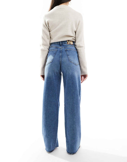 Front Color Denim Pant In Light Indigo