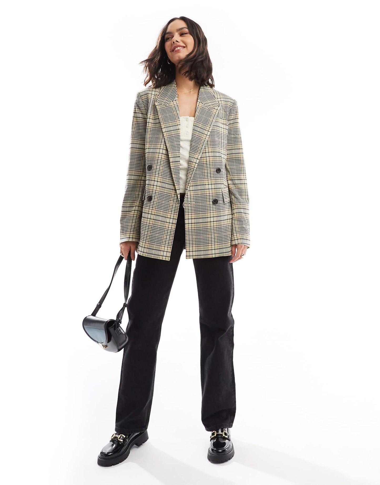 Check Blazer In Lime