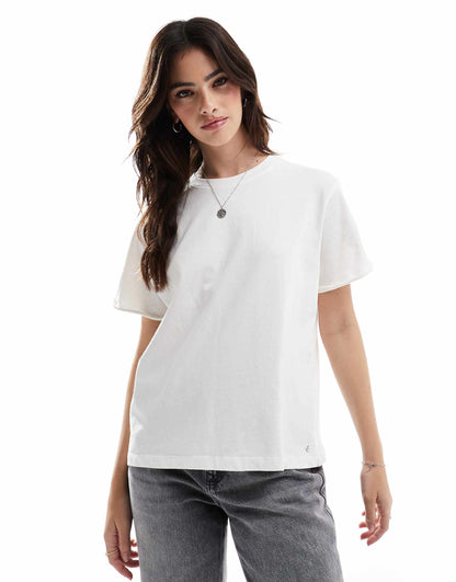 Foil Name Tee In White