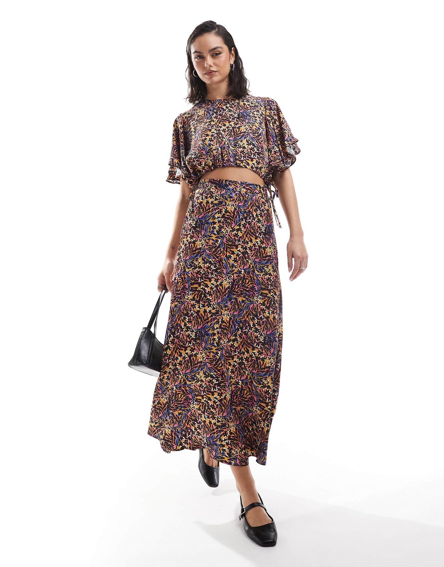 Mini Corde Print Skirt In Multicolor