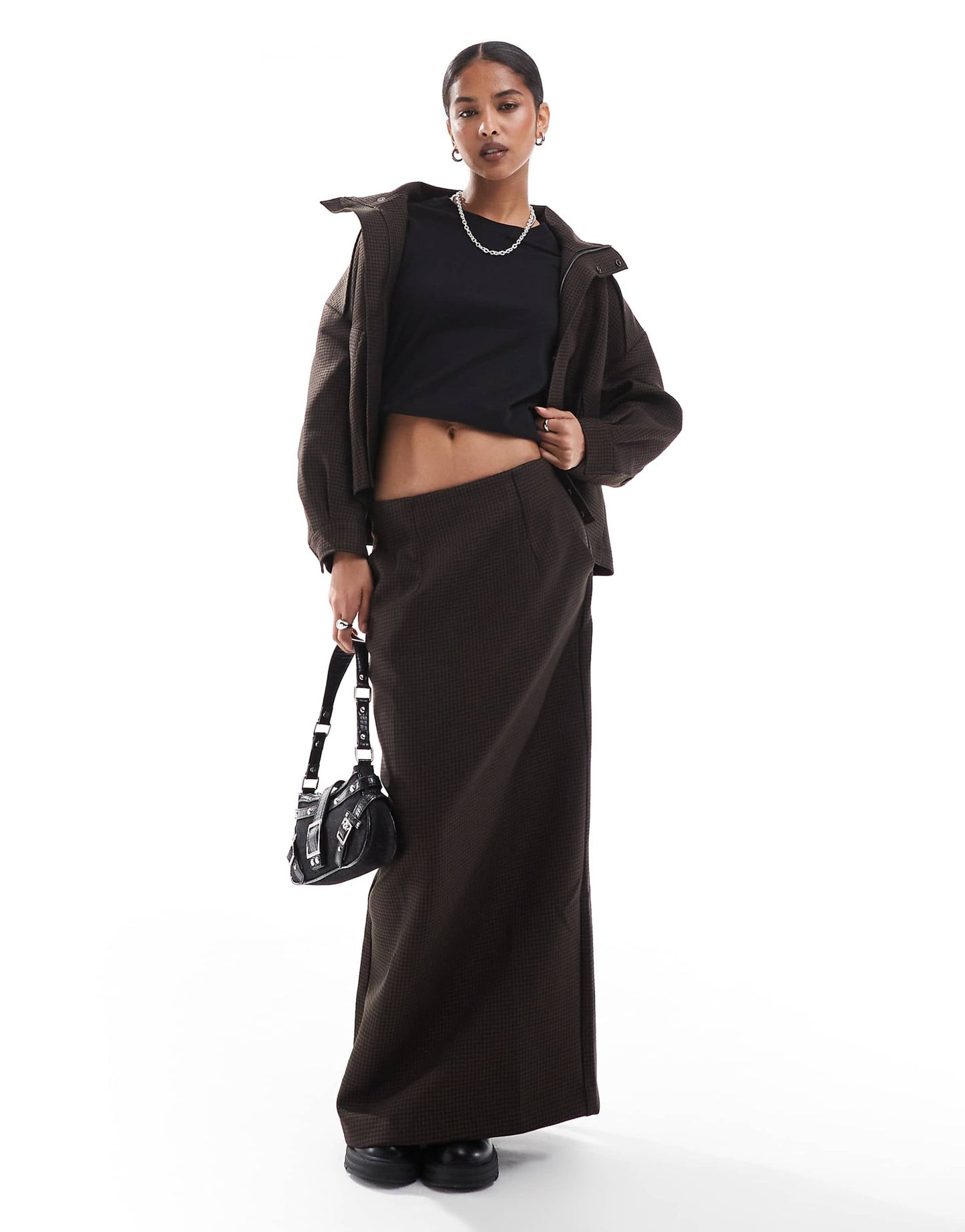 Choussy Skirt In Browncheck