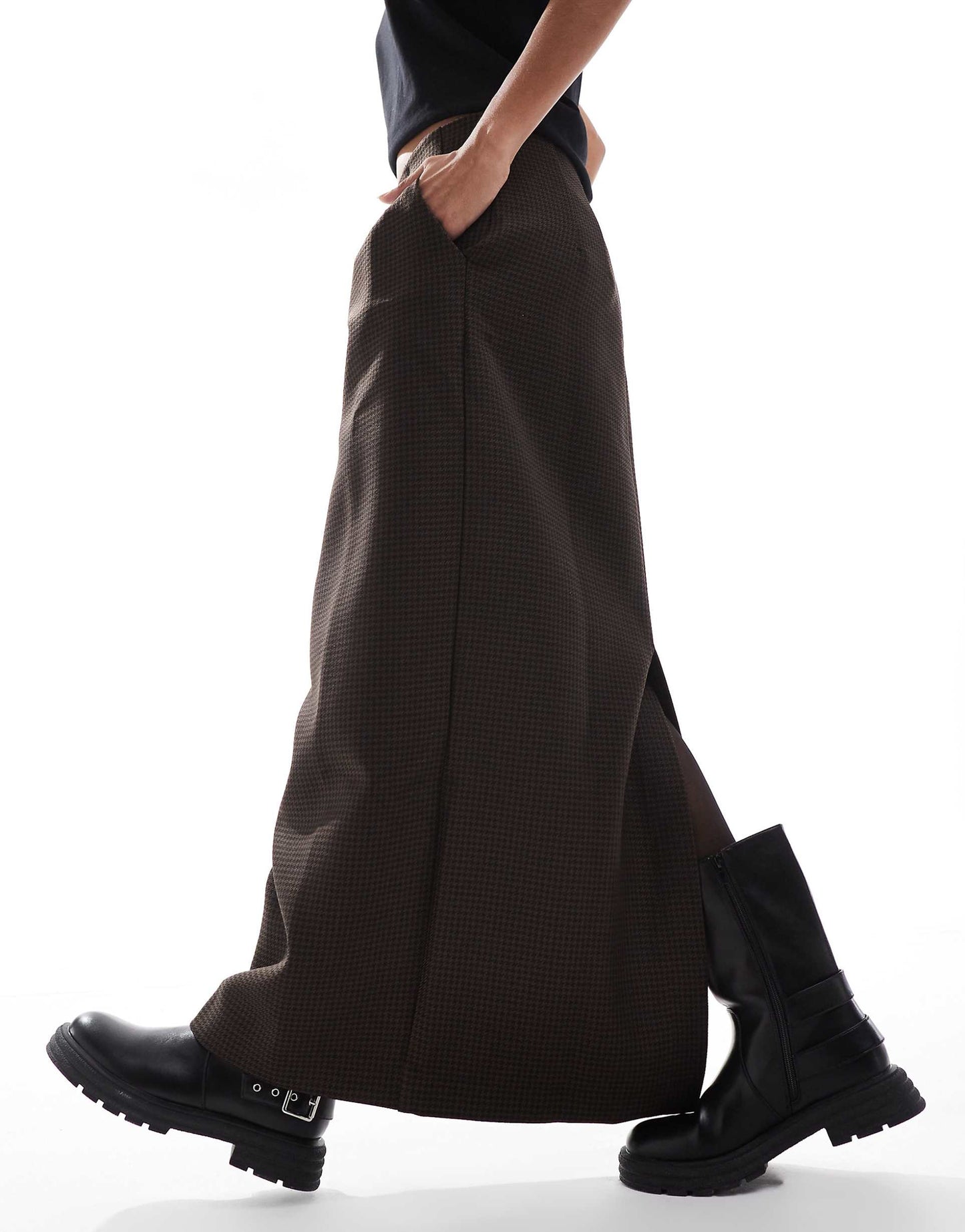 Choussy Skirt In Browncheck