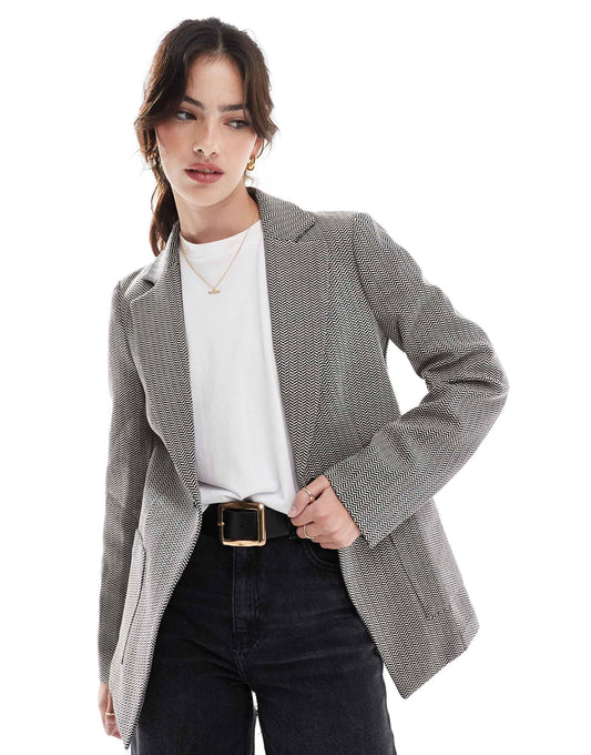 Fantasy Knitty Blazer In Blue