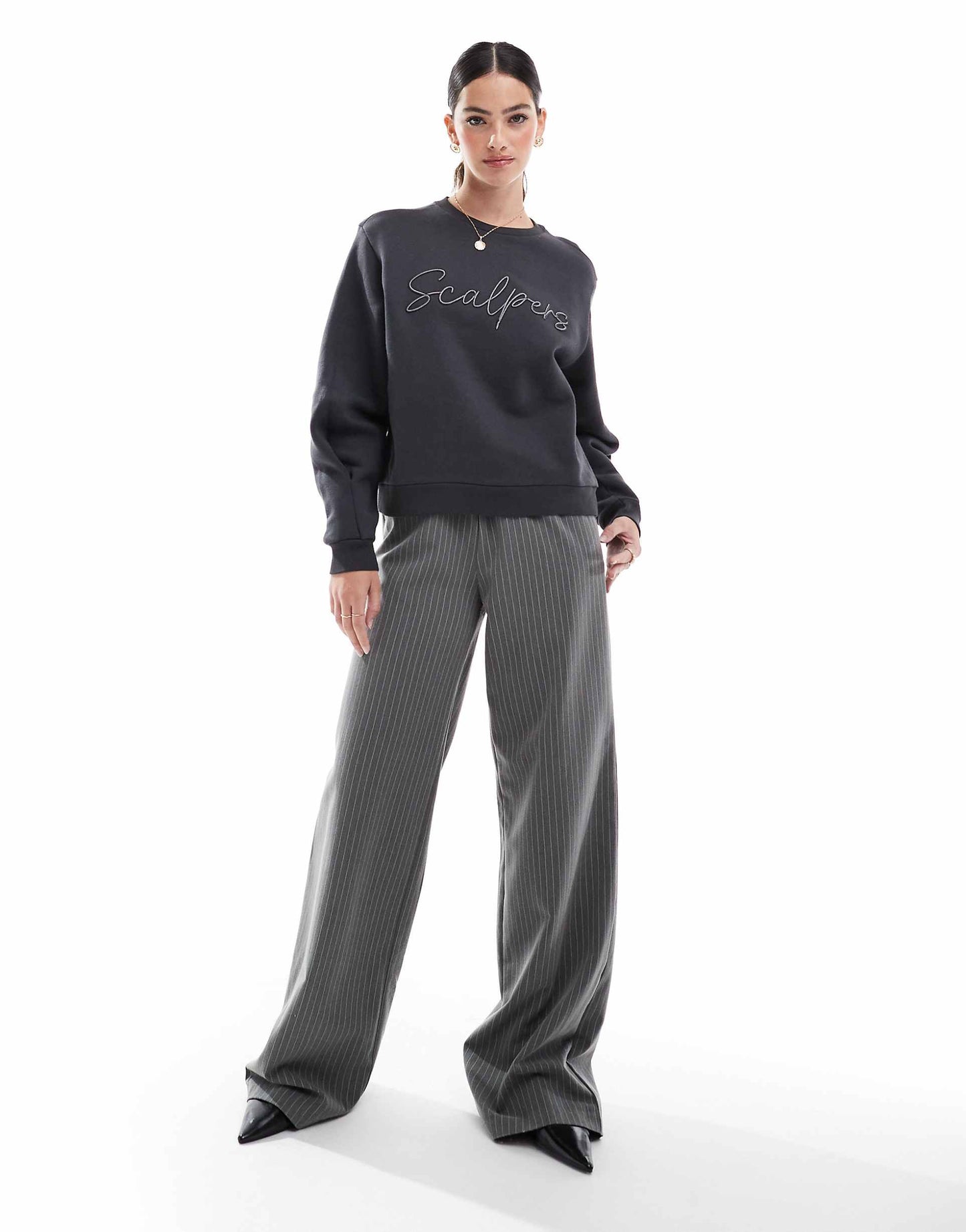 Emb Sweater In Grey