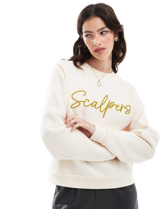Emb Sweater In Ecru