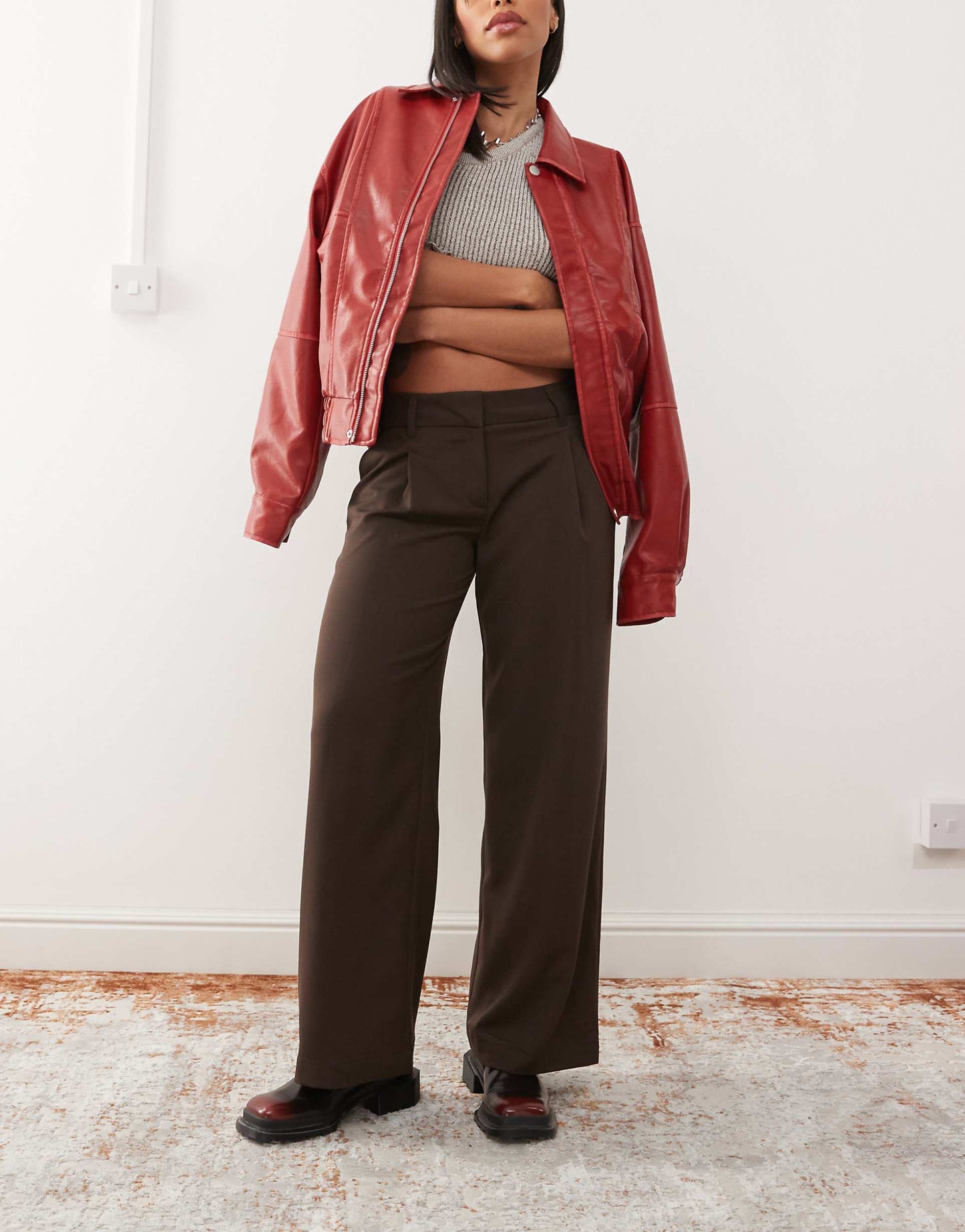 Low Waist Tailored Trousers